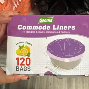Commode Liners 120 Pcs Strong Portable Toilet Bags Leak Proof Lemon Scented NIB